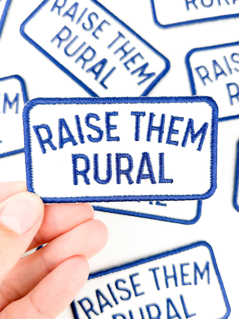 Field Trip Threads - Raise them Rural Embroidered Iron-On Patch Patch Farm Hats