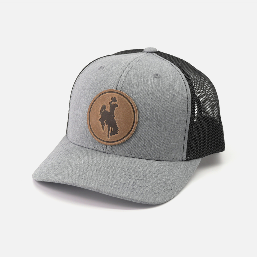 Range Leather Co. - Steamboat Hat - University of Wyoming Leather Patch Hat