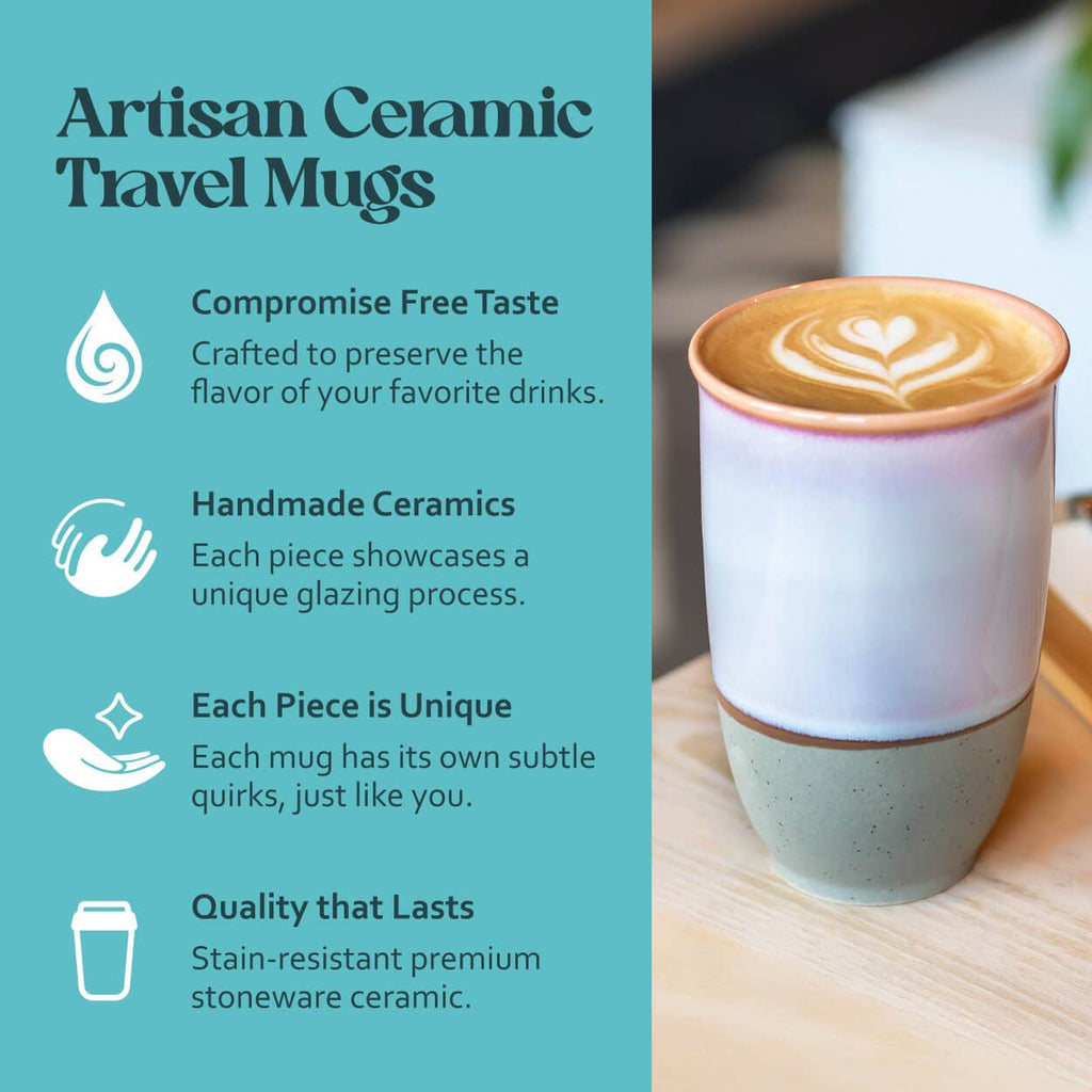 Nova Ceramics Travel Mugs - Horizon Ceramic Travel Mug – 12oz - Christmas Gift Mug