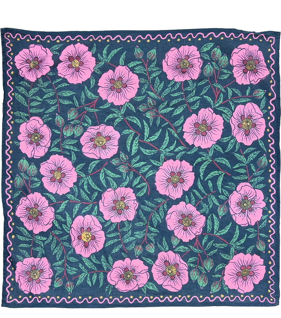Lili Arnold - Lightweight Organic Cotton Scarf - Rockrose