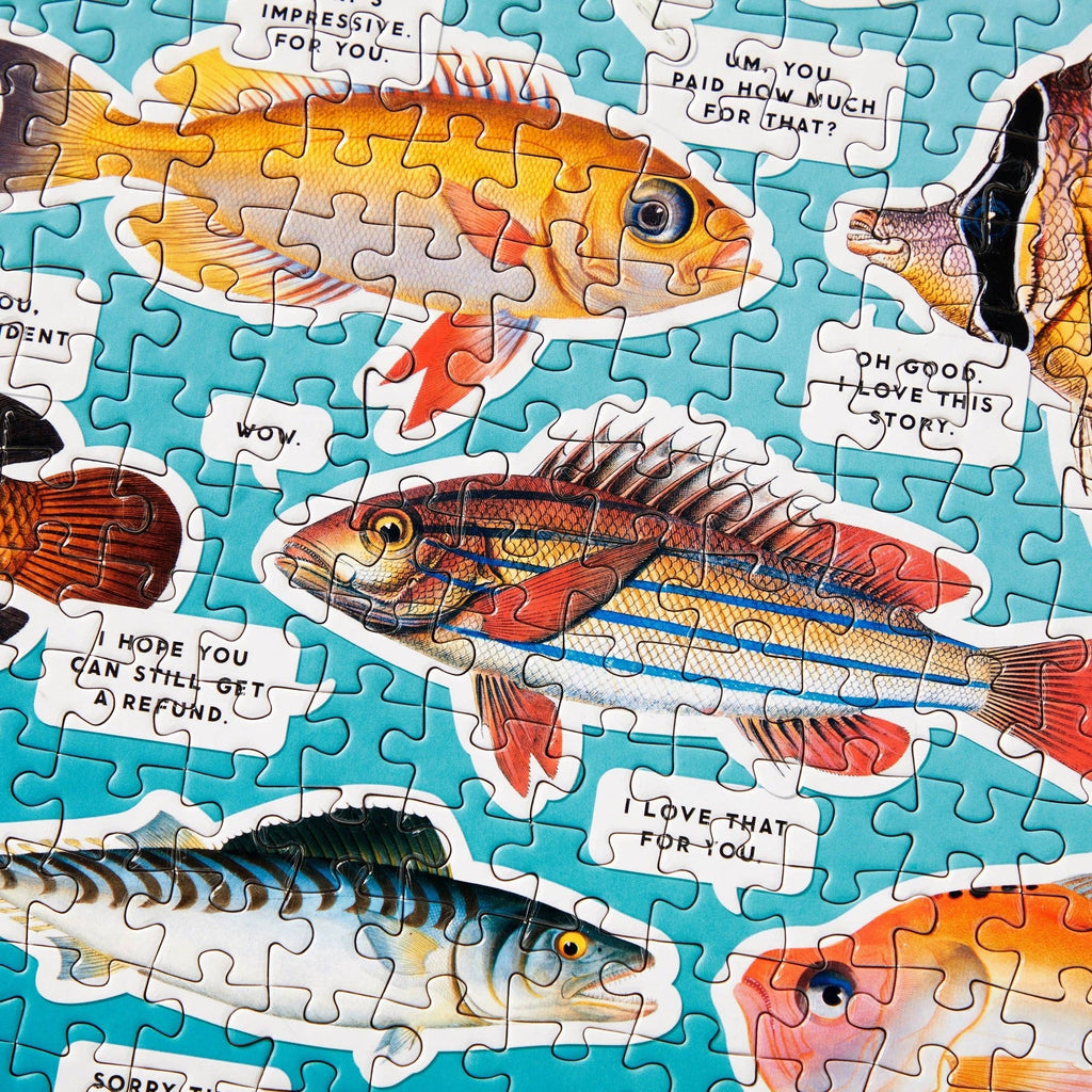 Chronicle Books - Brass Monkey Judgy Fish 1000 Piece Puzzle