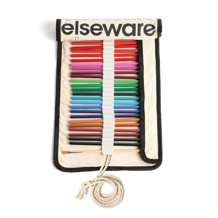 elseware unplug - Watercolor Pencils - 36 Colors with Eco-Friendly Canvas Wrap
