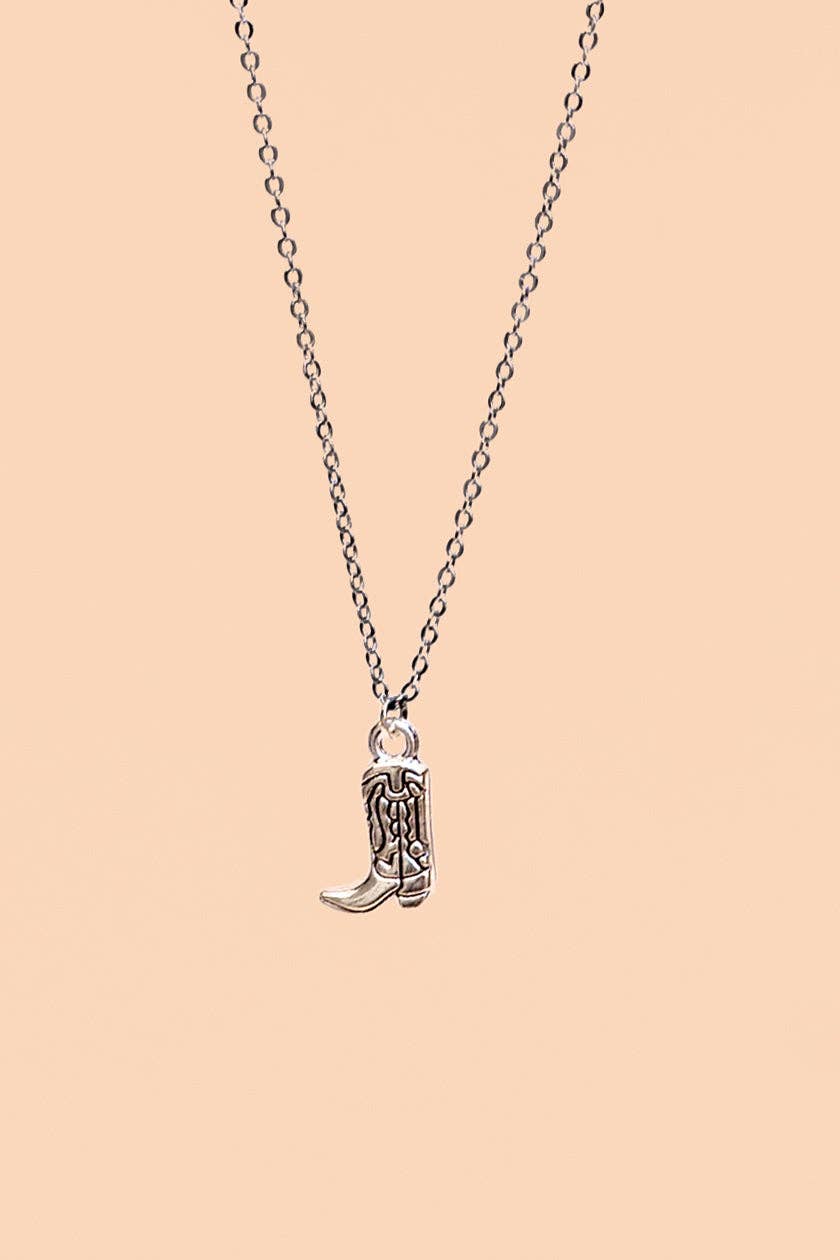Peter and June - Wyatt Boot Necklace - 18K Gold Plated / Silver Plated