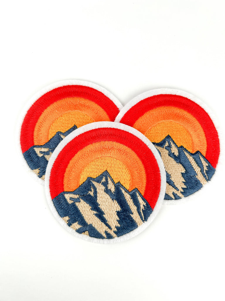 Field Trip Threads - Embroidered Mountain Iron On Sew On Patch