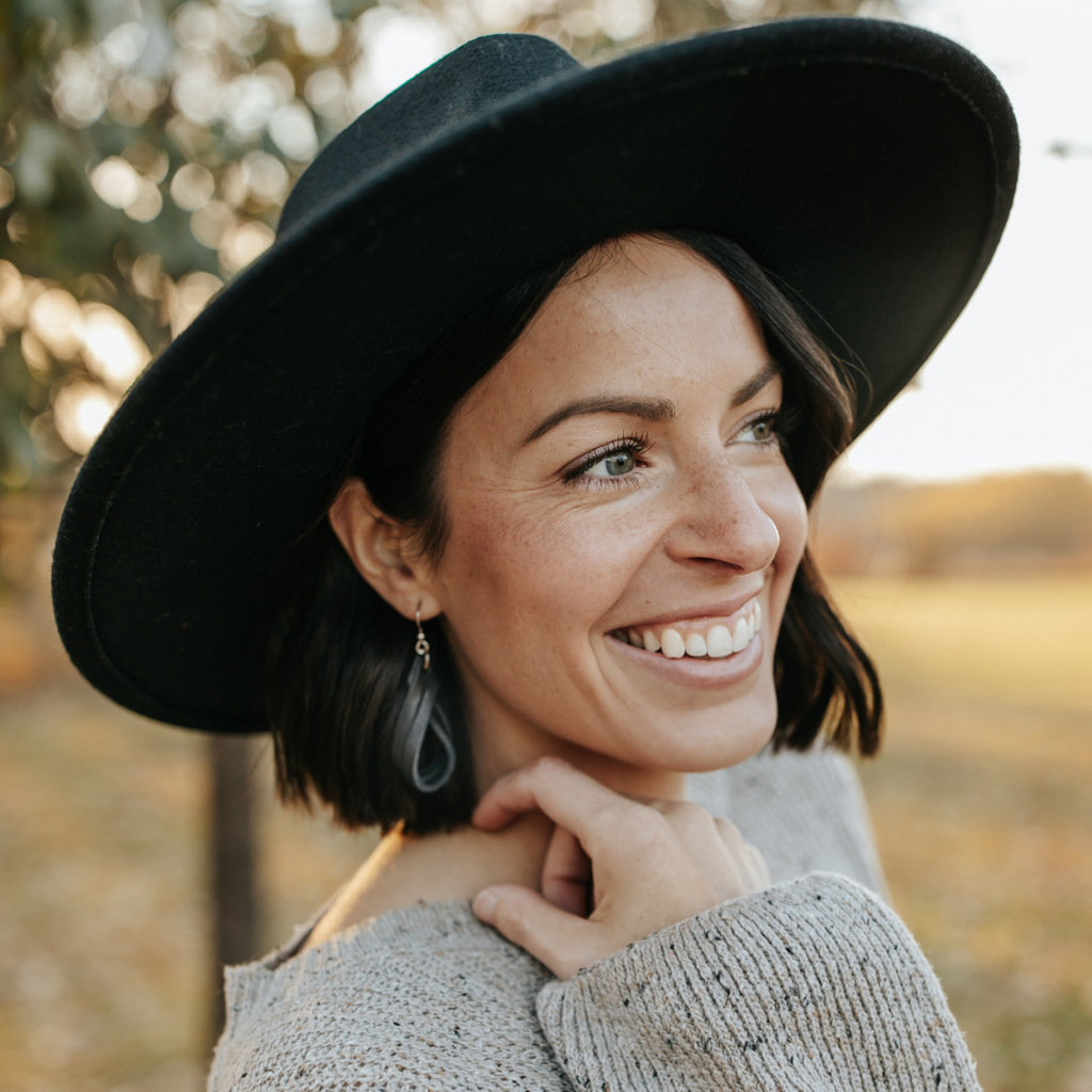 Handcrafted Full-Grain Leather Double Hoop Earrings