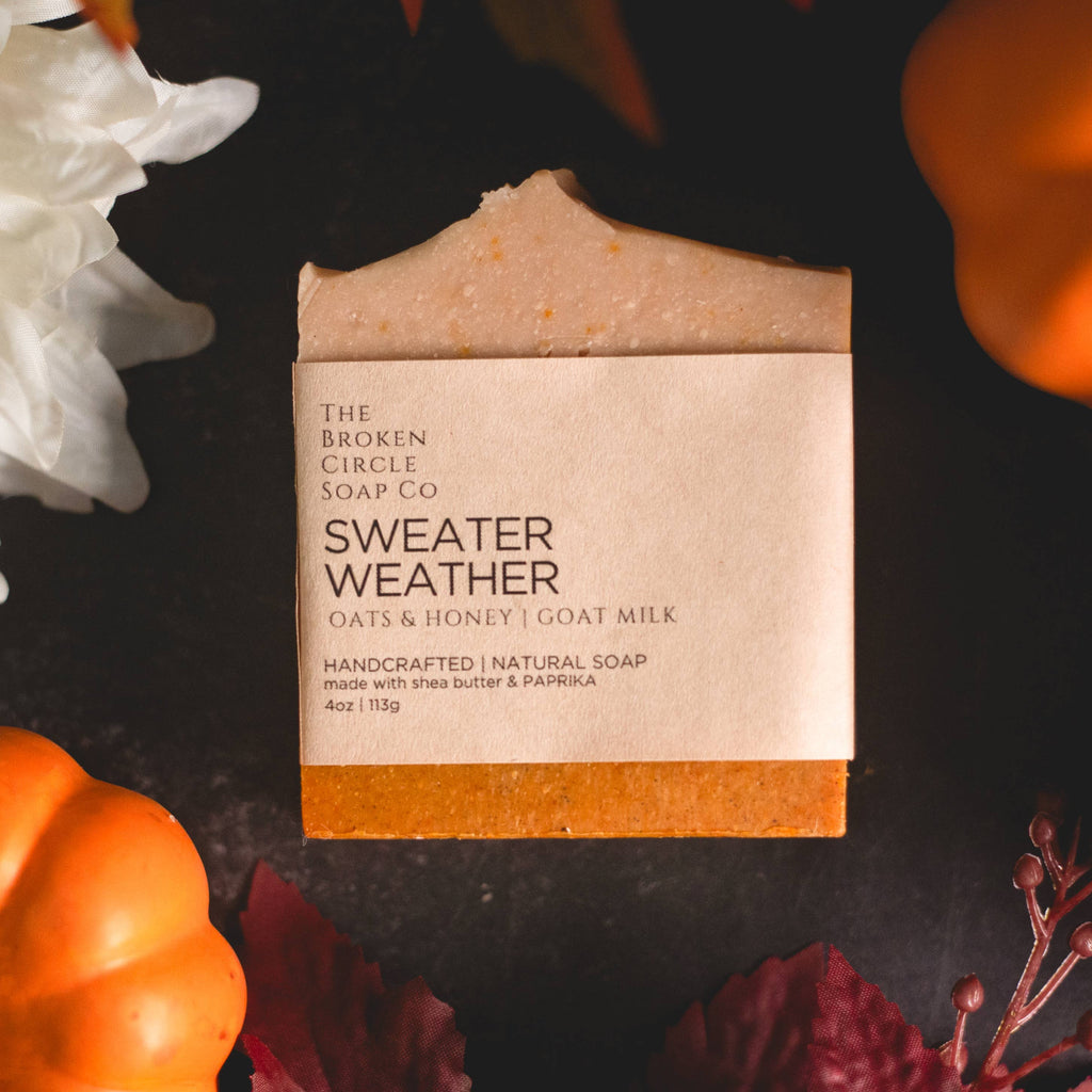 The Broken Circle Soap Co - Sweater Weather | Oatmeal, Milk & Honey Soap | Goat Milk