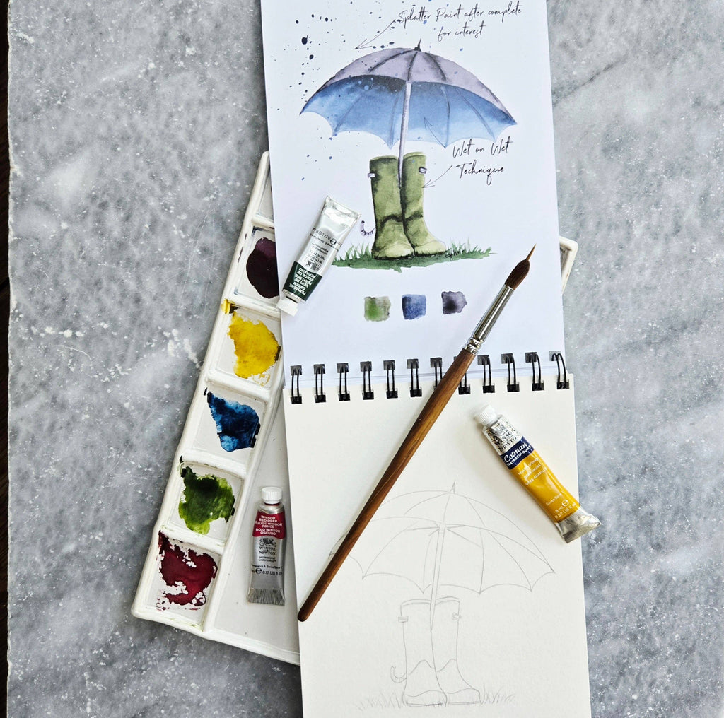 Julie Norkus - Watercolor Workbook, Spiral Bound 12 Months of Watercolor