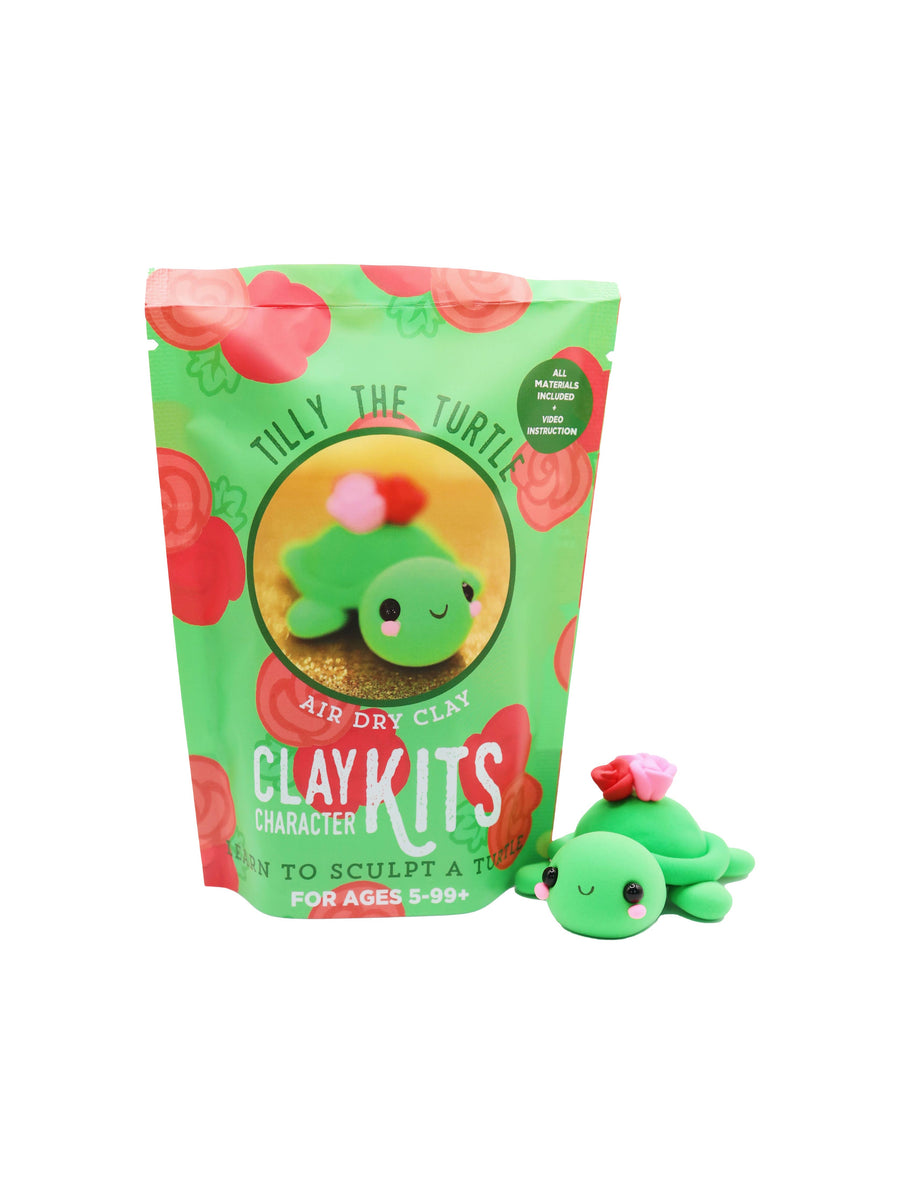 The Make Station | DIY Clay Kits - Tilly the Turtle Air Dry Clay Kit | Arts & Craft Kit