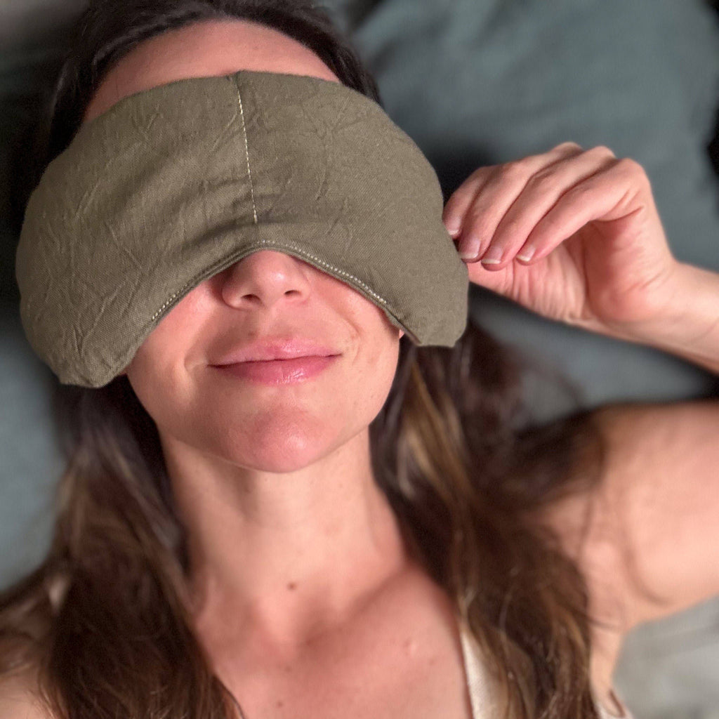 Slow North - Eye Mask  - Olive | Spa Eye Pillow, Weighted