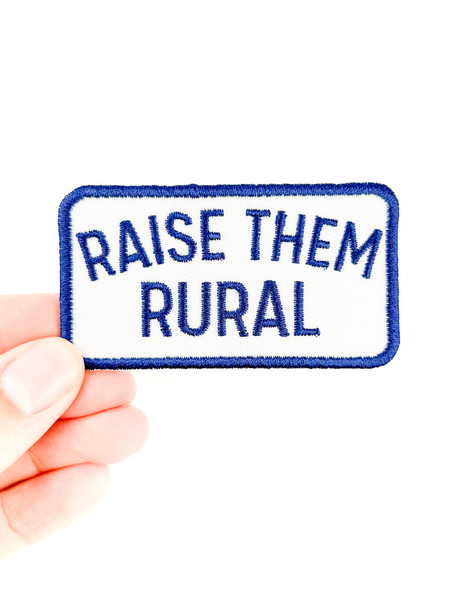 Field Trip Threads - Raise them Rural Embroidered Iron-On Patch Patch Farm Hats