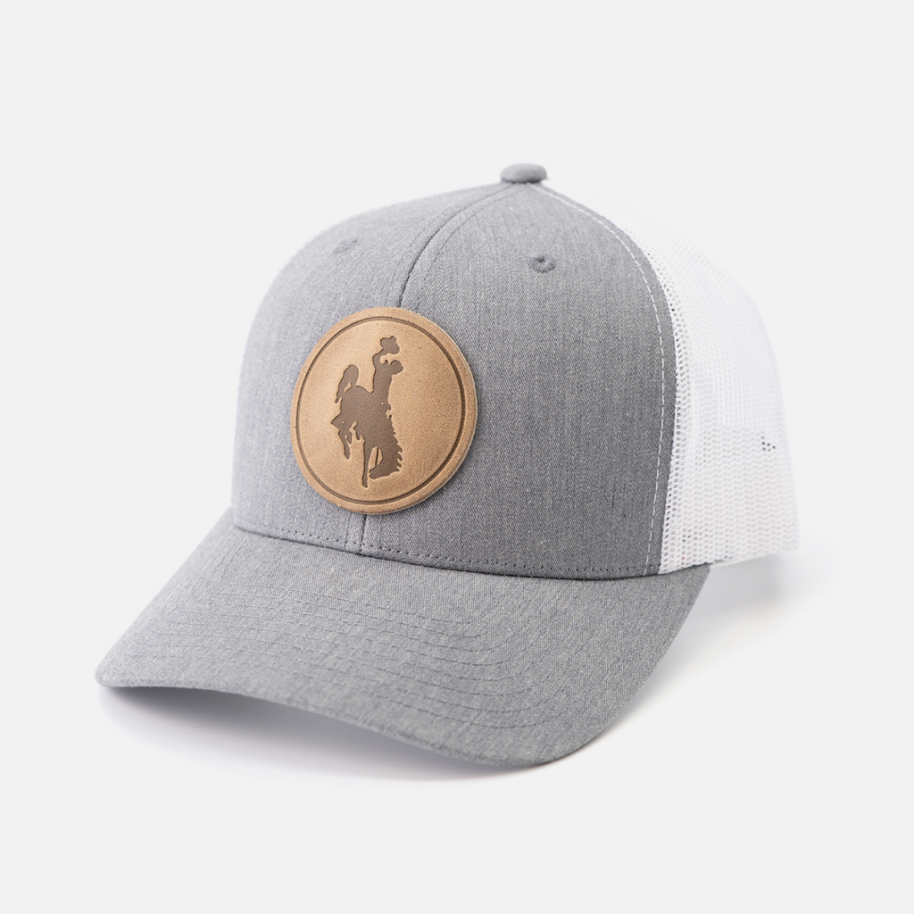 Range Leather Co. - Steamboat Hat - University of Wyoming Leather Patch Hat