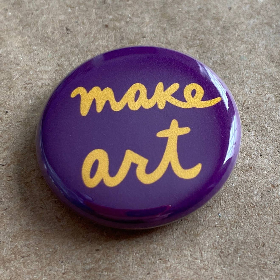 Make art pin back button