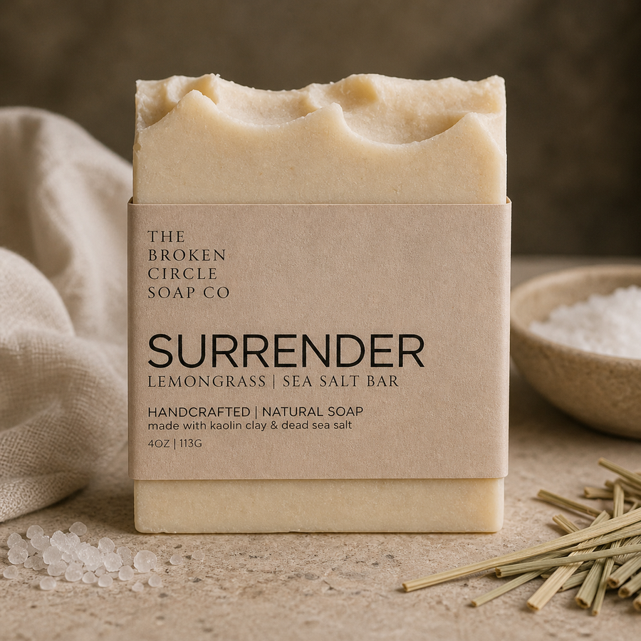 The Broken Circle Soap Co - Surrender | Lemongrass Soap | Sea Salt Bar