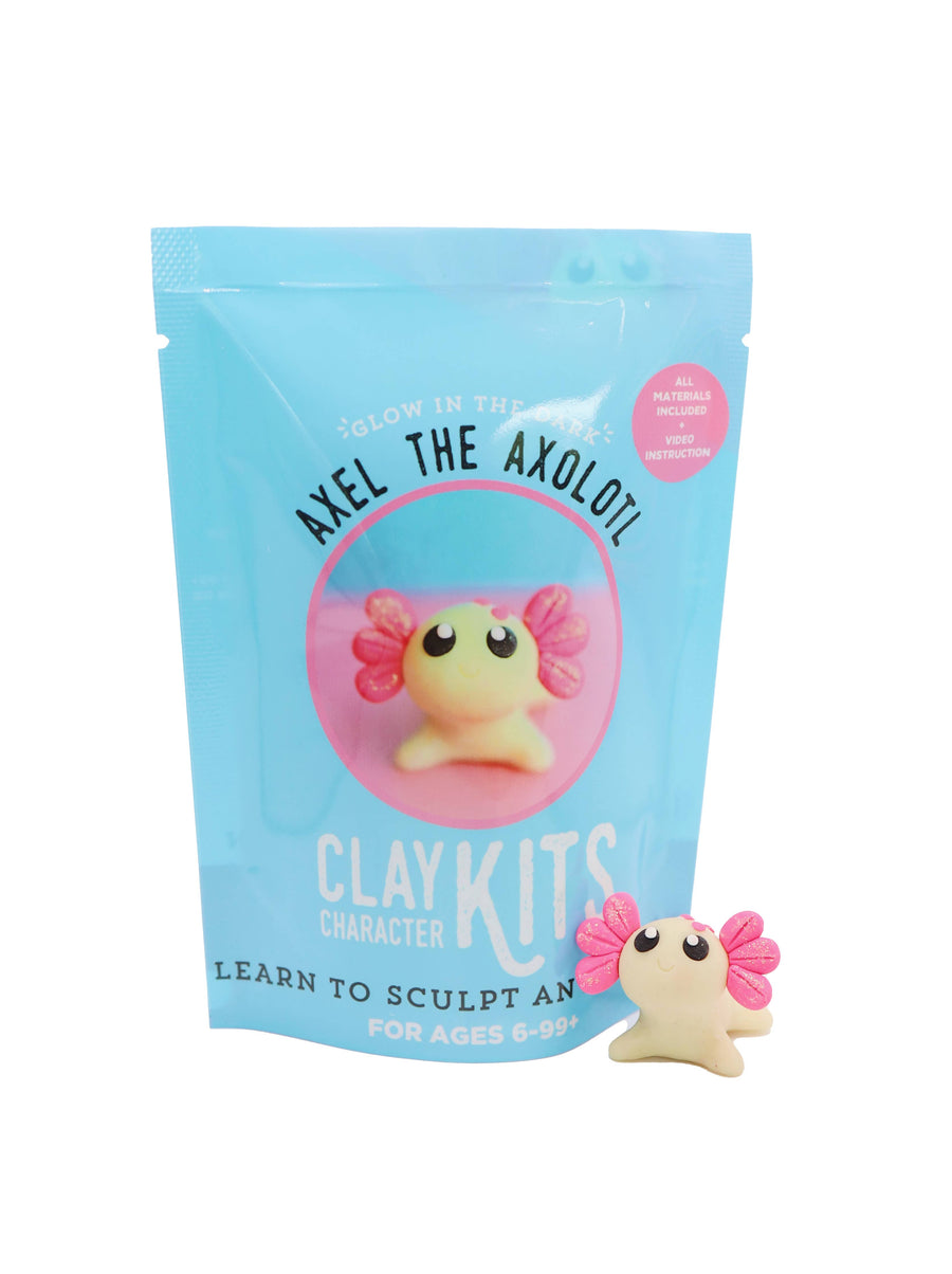 The Make Station | DIY Clay Kits - Axel the Axolotl DIY Polymer Clay Kit - Arts & Craft Kit