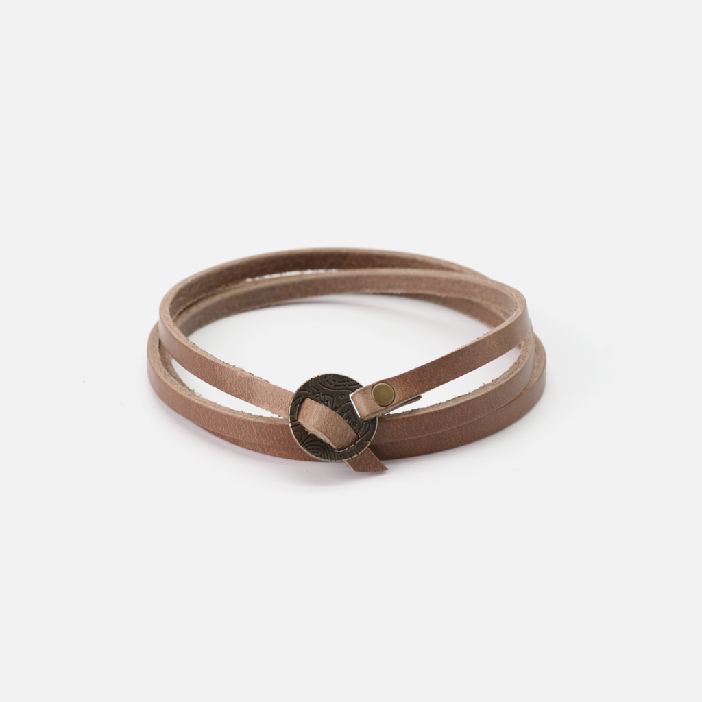 Range Leather Co. - Full-Grain Leather Whitney Wrap Bracelet - USA Made