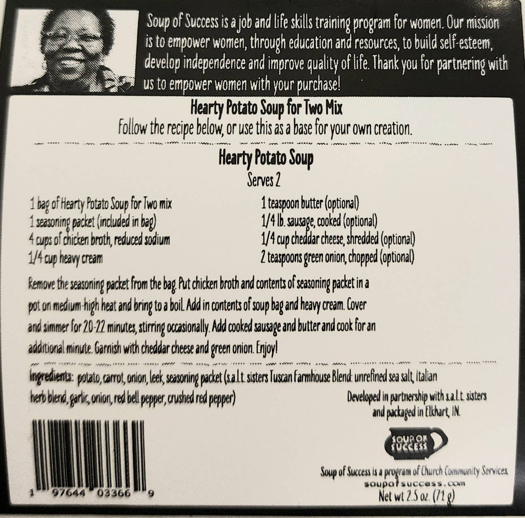 Soup Of Success - Hearty Potato Soup for Two