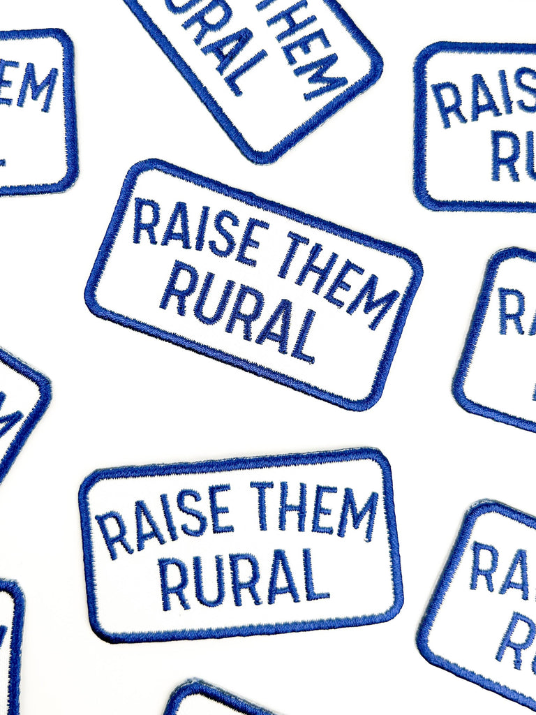 Field Trip Threads - Raise them Rural Embroidered Iron-On Patch Patch Farm Hats