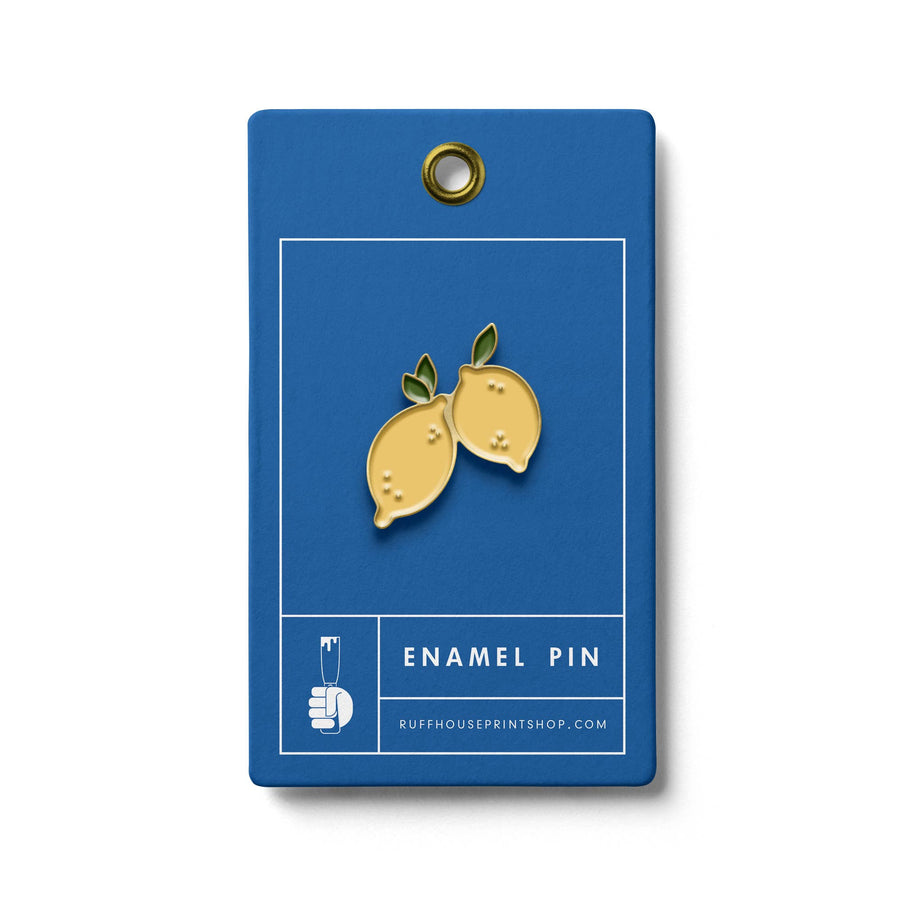 Ruff House Print Shop - Lemon Pair Enamel Pin