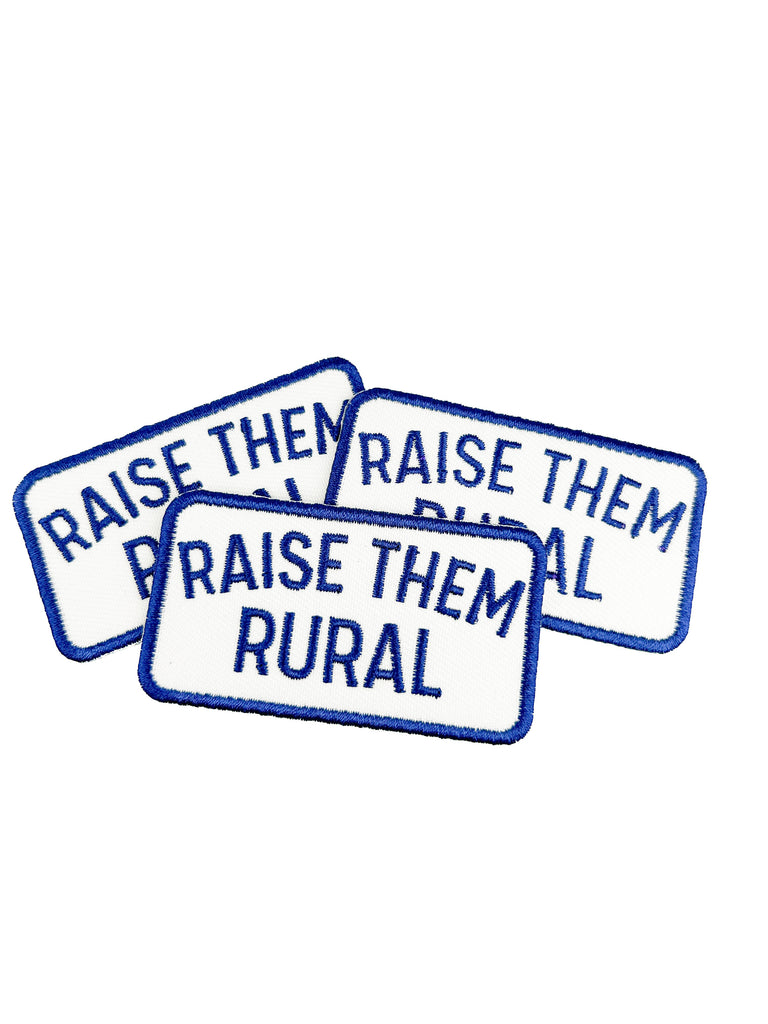 Field Trip Threads - Raise them Rural Embroidered Iron-On Patch Patch Farm Hats