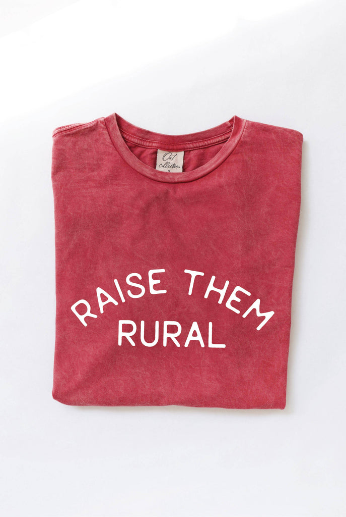 OAT COLLECTIVE - RAISE THEM RURAL Mineral Washed Graphic Top