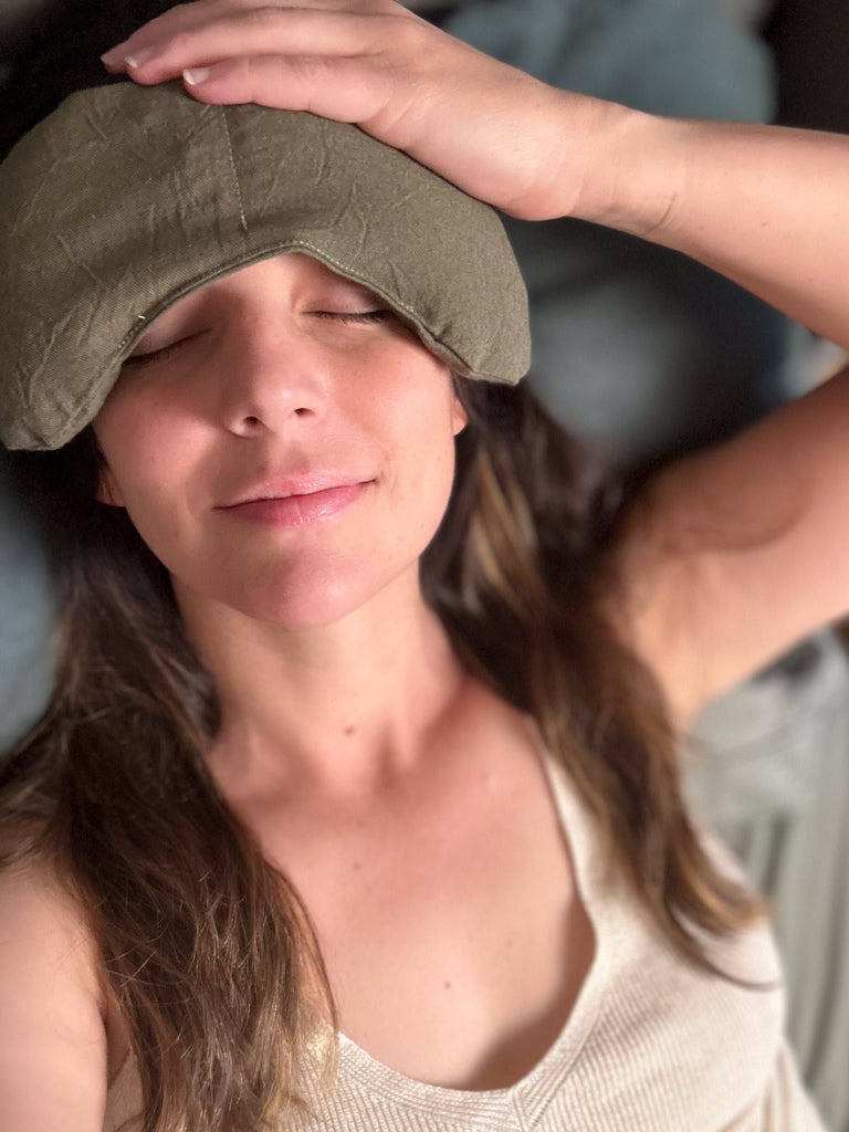 Slow North - Eye Mask  - Olive | Spa Eye Pillow, Weighted