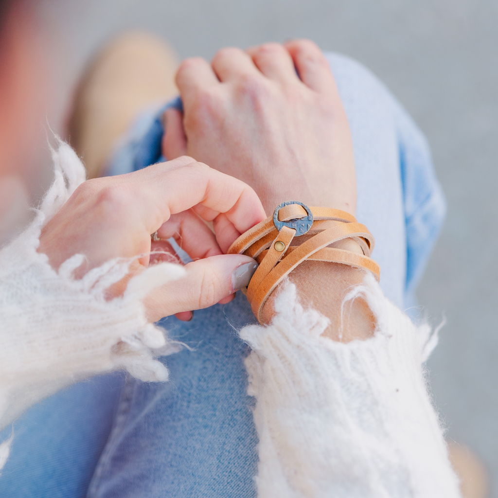 Range Leather Co. - Full-Grain Leather Whitney Wrap Bracelet - USA Made