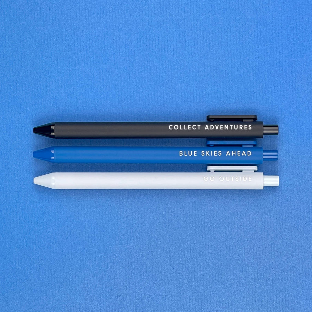 Ruff House Print Shop - Explorer Jotter Gel Pen: Set of 3
