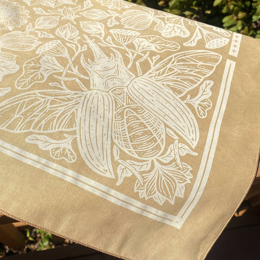 Kate O'Hara - Buttermilk Lotus & Beetle Bandana