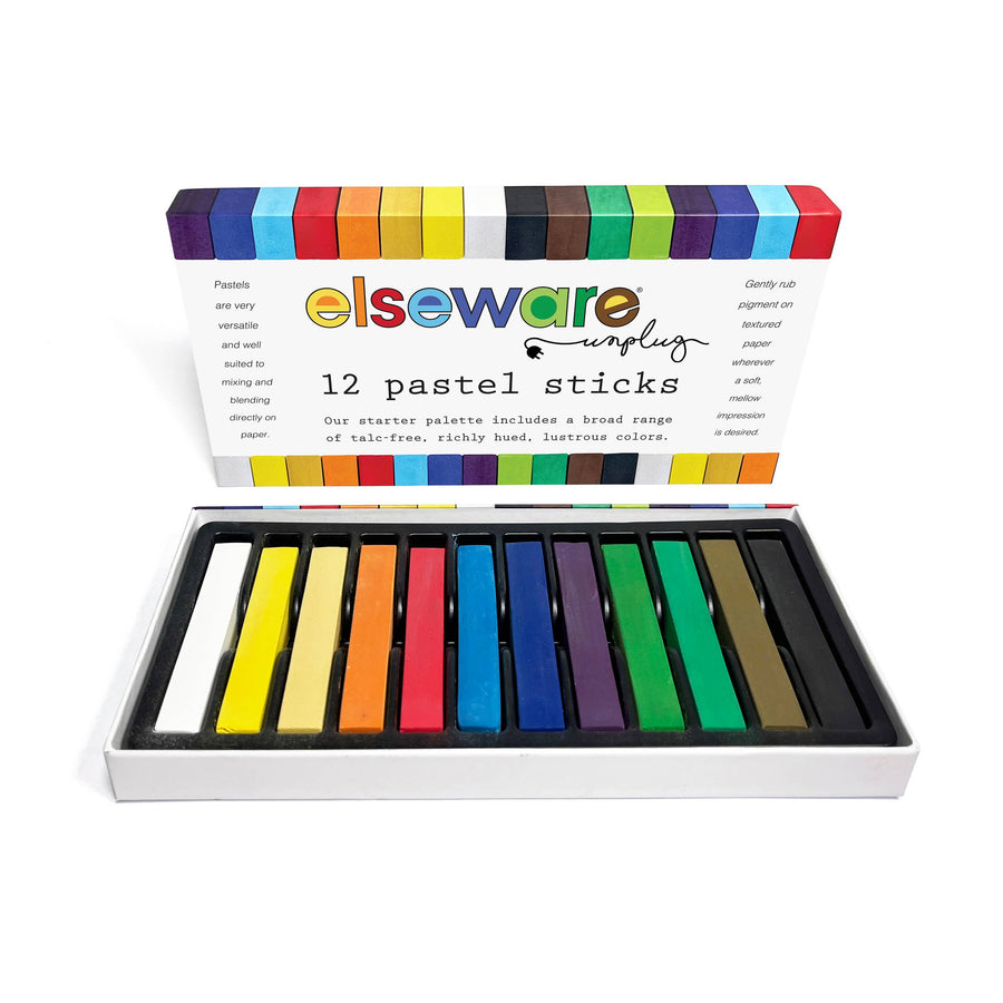 elseware unplug - Pastel Sticks - Talc-Free Pastels - 12 Non-Toxic Colors