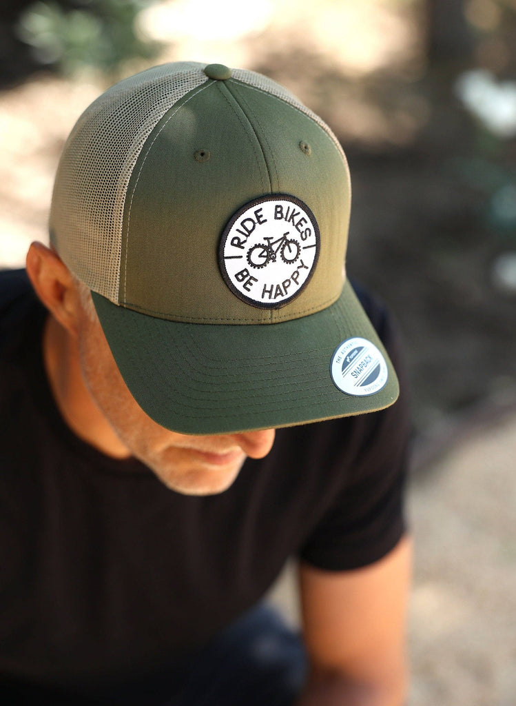Squatchy - Ride Bikes Be Happy Hat | Cycling, MTB Trucker Hats | Great