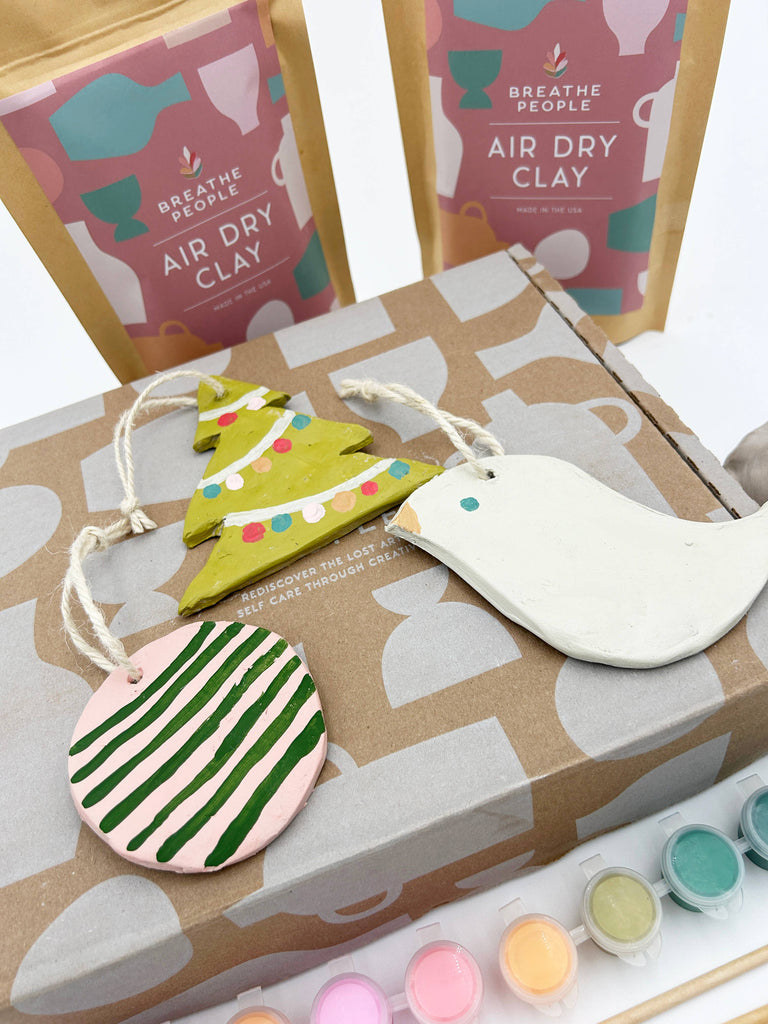 Holiday Ornaments Clay Date Activity Kit- Clay Kit for Two