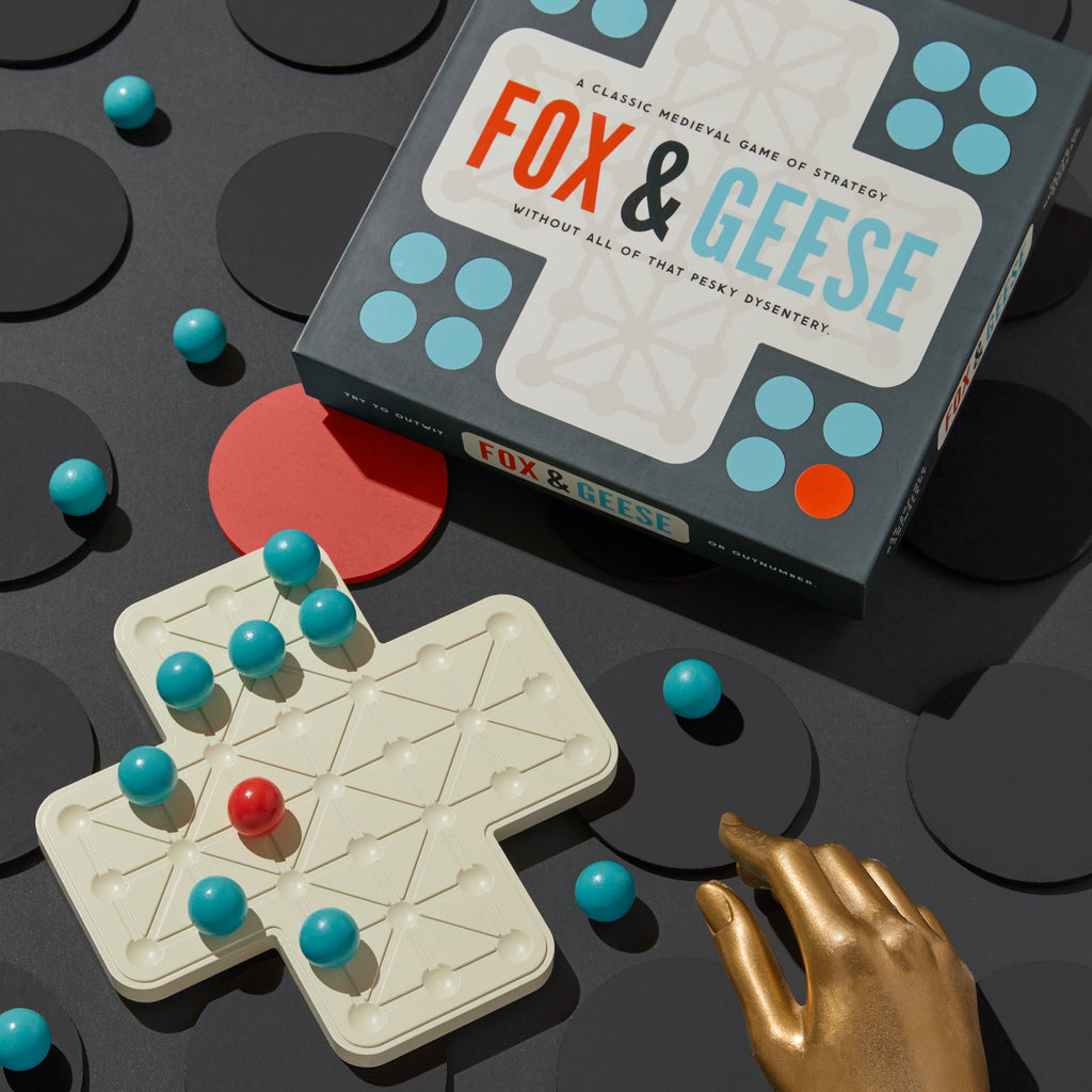 Chronicle Books - Brass Monkey Fox & Geese Game Set
