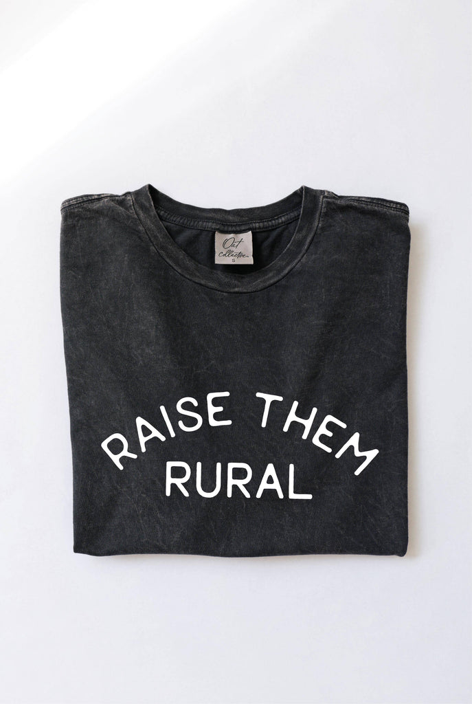 OAT COLLECTIVE - RAISE THEM RURAL Mineral Washed Graphic Top