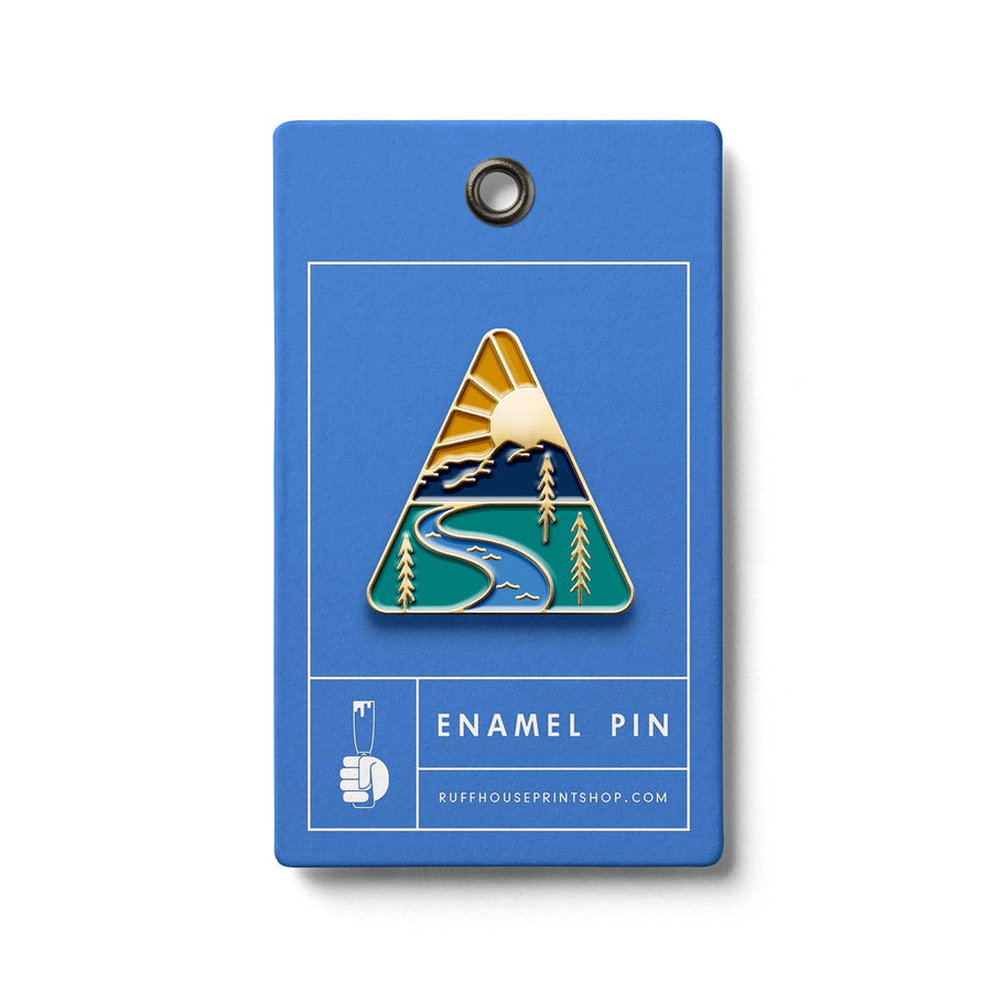 Ruff House Print Shop - Mountain Adventure Enamel Pin
