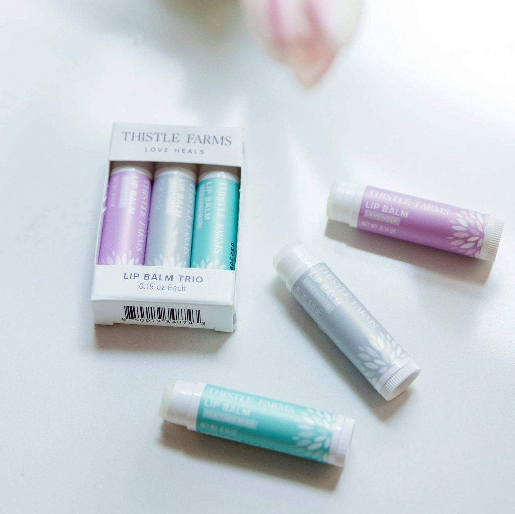 Thistle Farms - Lip Balm Trio Set | Lavender, Tea Tree Mint, Unscented