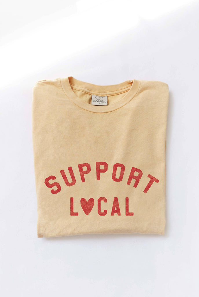 OAT COLLECTIVE - SUPPORT LOCAL Mineral Washed Graphic Top