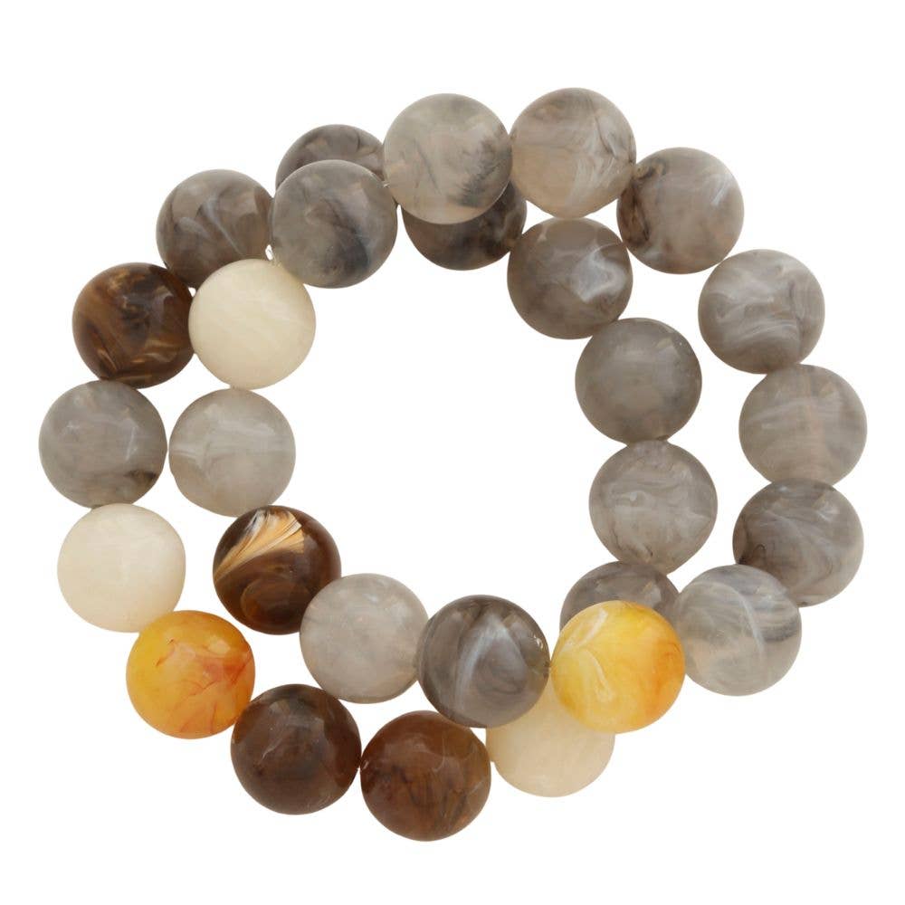 JOIA ACCESSORIES - COLORFUL ACETATE BEAD BRACELET SET, NLB 4818