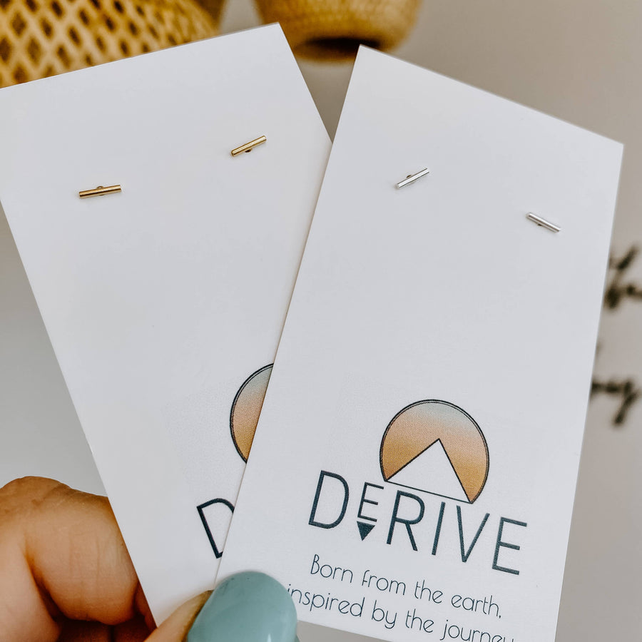 Derive Jewelry - Mini Bar Stud Earrings