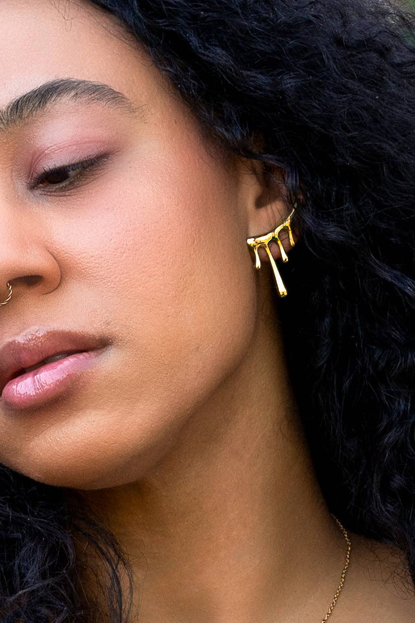 Peter and June - Lava Studs - 18K Gold Plated