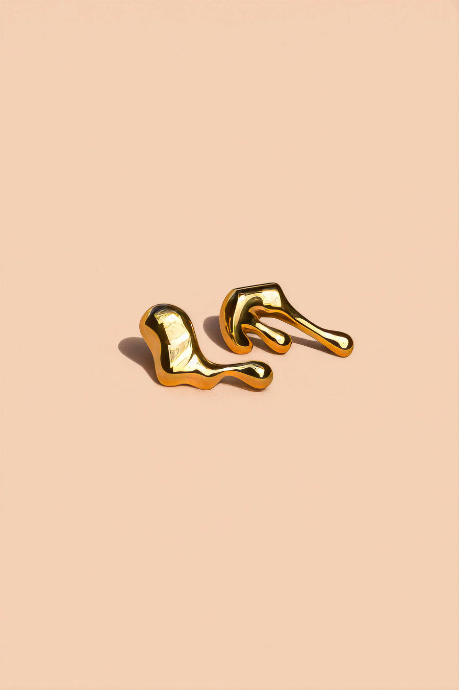 Peter and June - Molten Studs - 18K Gold Plated