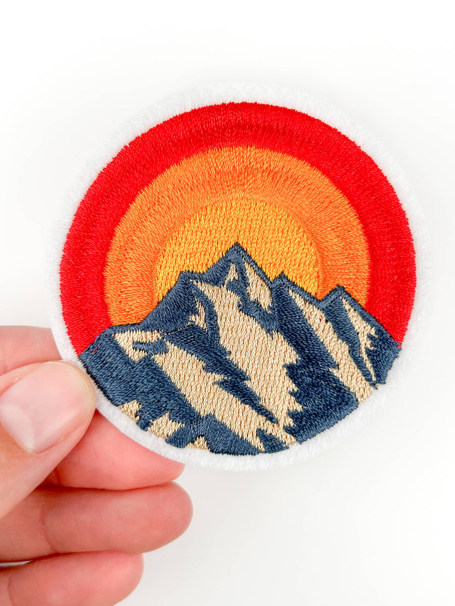 Field Trip Threads - Embroidered Mountain Iron On Sew On Patch