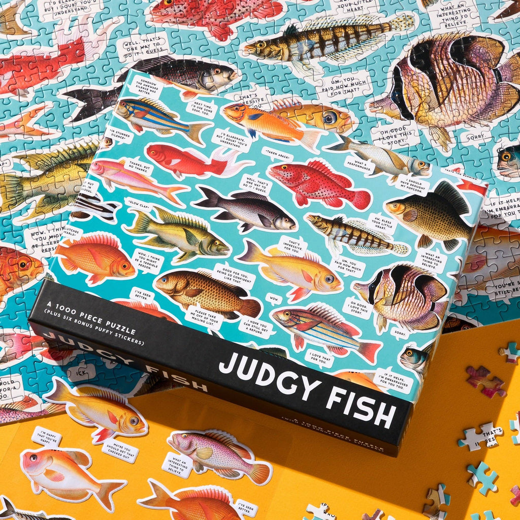 Chronicle Books - Brass Monkey Judgy Fish 1000 Piece Puzzle