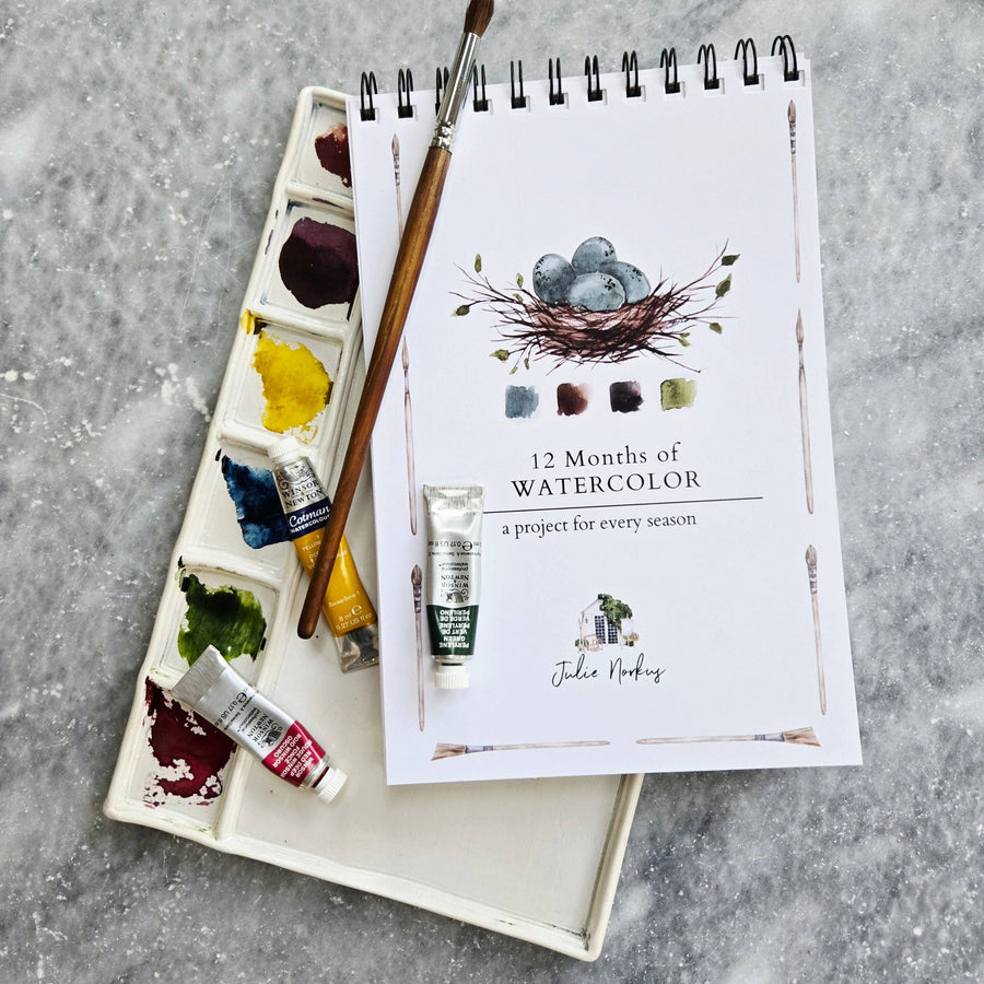 Julie Norkus - Watercolor Workbook, Spiral Bound 12 Months of Watercolor