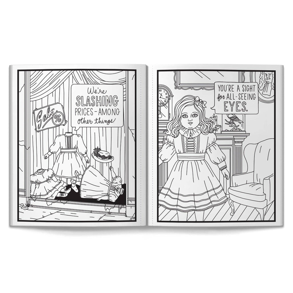 Chronicle Books - Brass Monkey Haunted Dolls Coloring Book