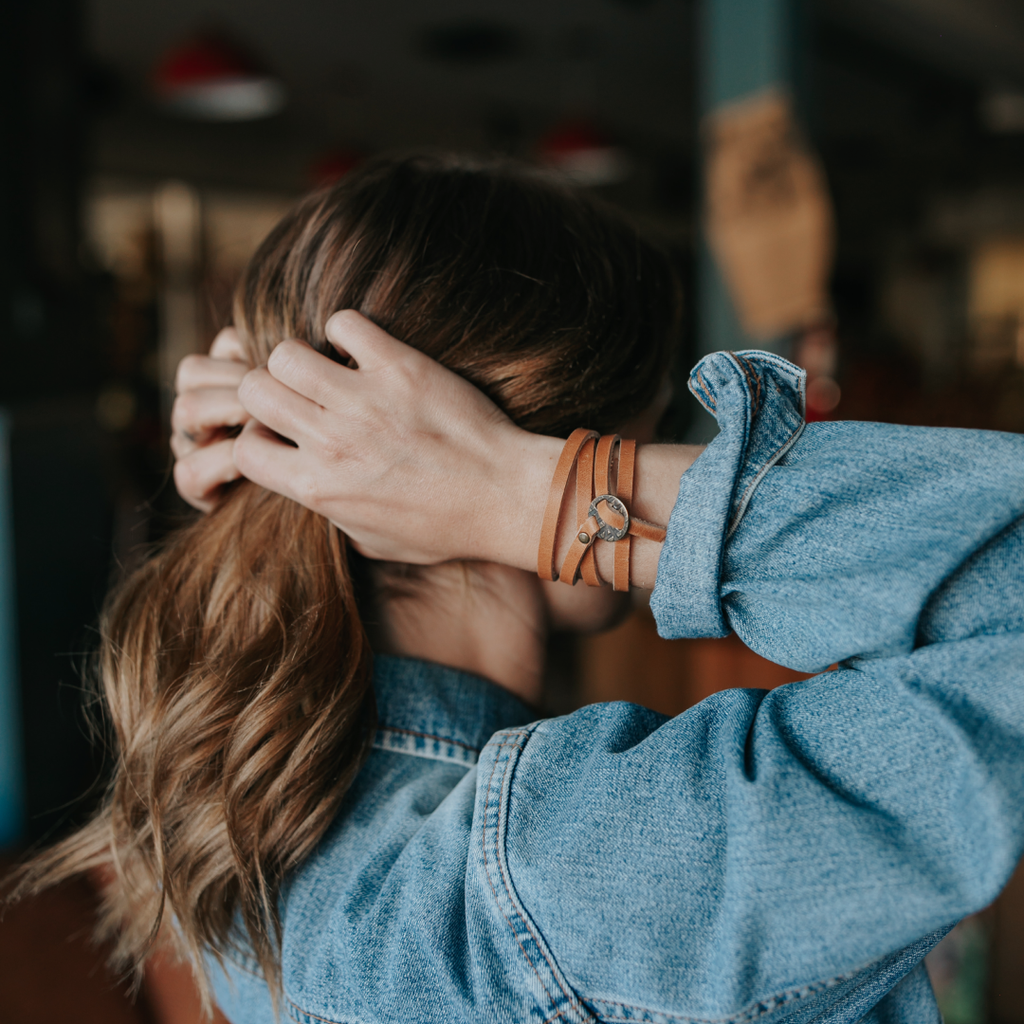 Range Leather Co. - Full-Grain Leather Whitney Wrap Bracelet - USA Made