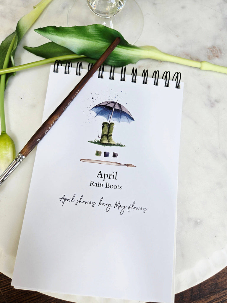 Julie Norkus - Watercolor Workbook, Spiral Bound 12 Months of Watercolor