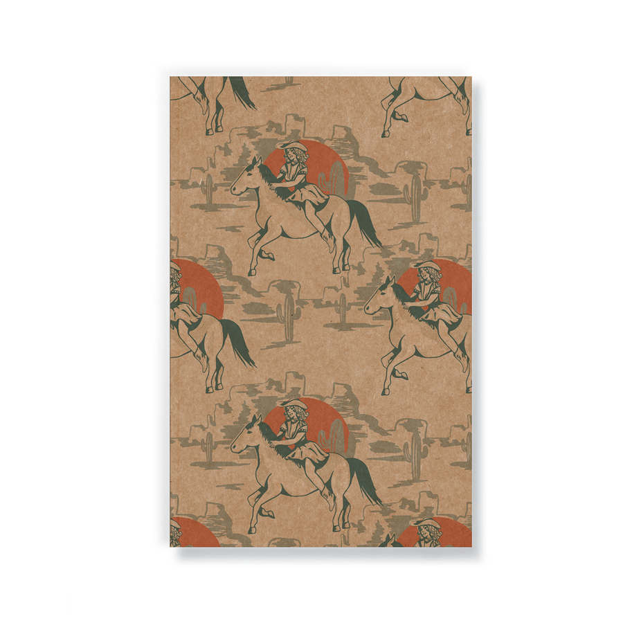 Denik - Pretty Cowgirl Kraft Classic Layflat Notebook