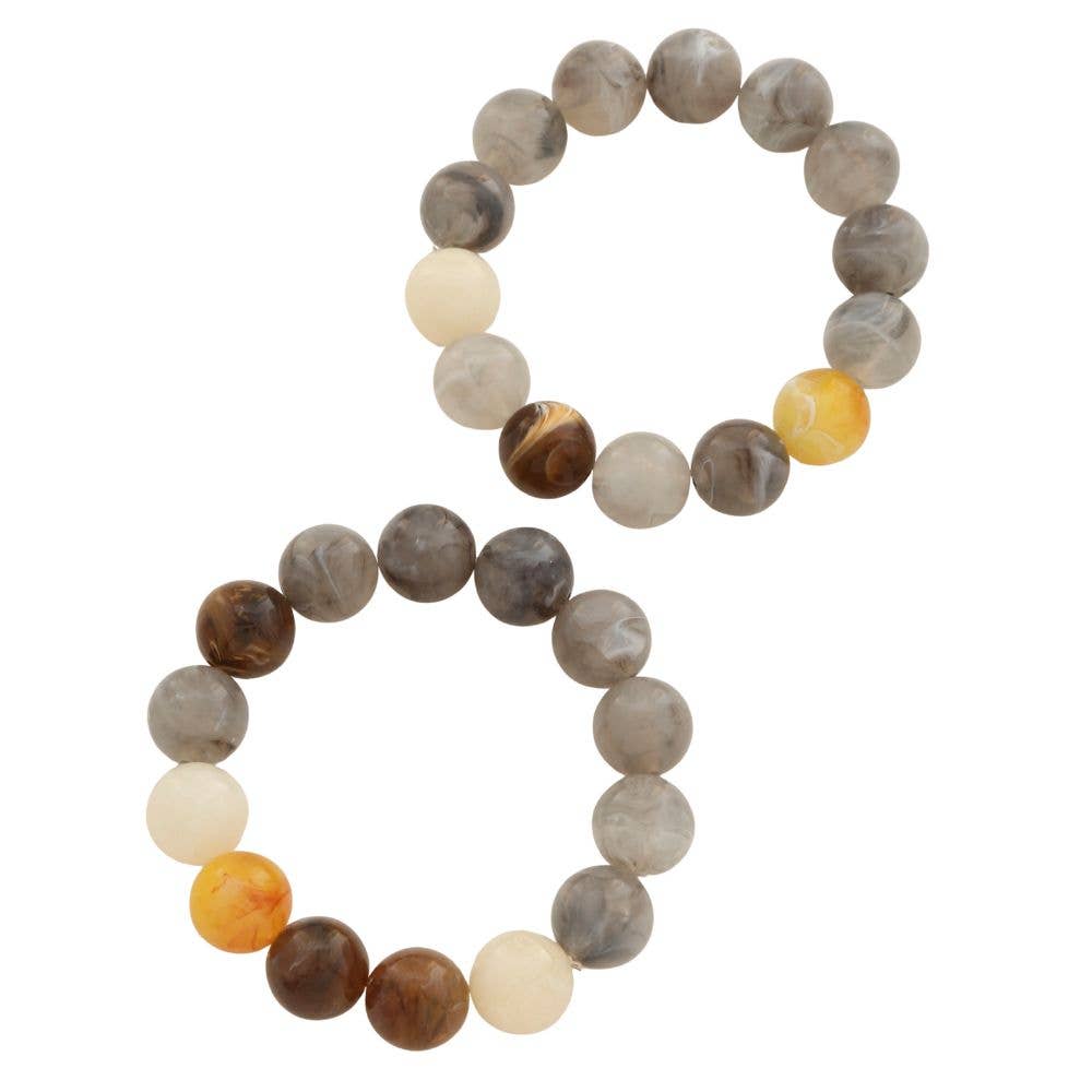 JOIA ACCESSORIES - COLORFUL ACETATE BEAD BRACELET SET, NLB 4818