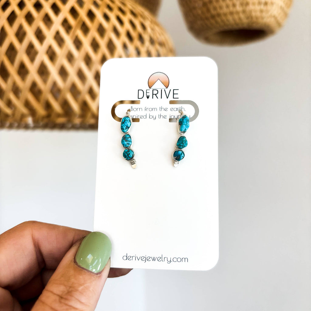 Derive Jewelry - Kingman Turquoise Ear Climbers