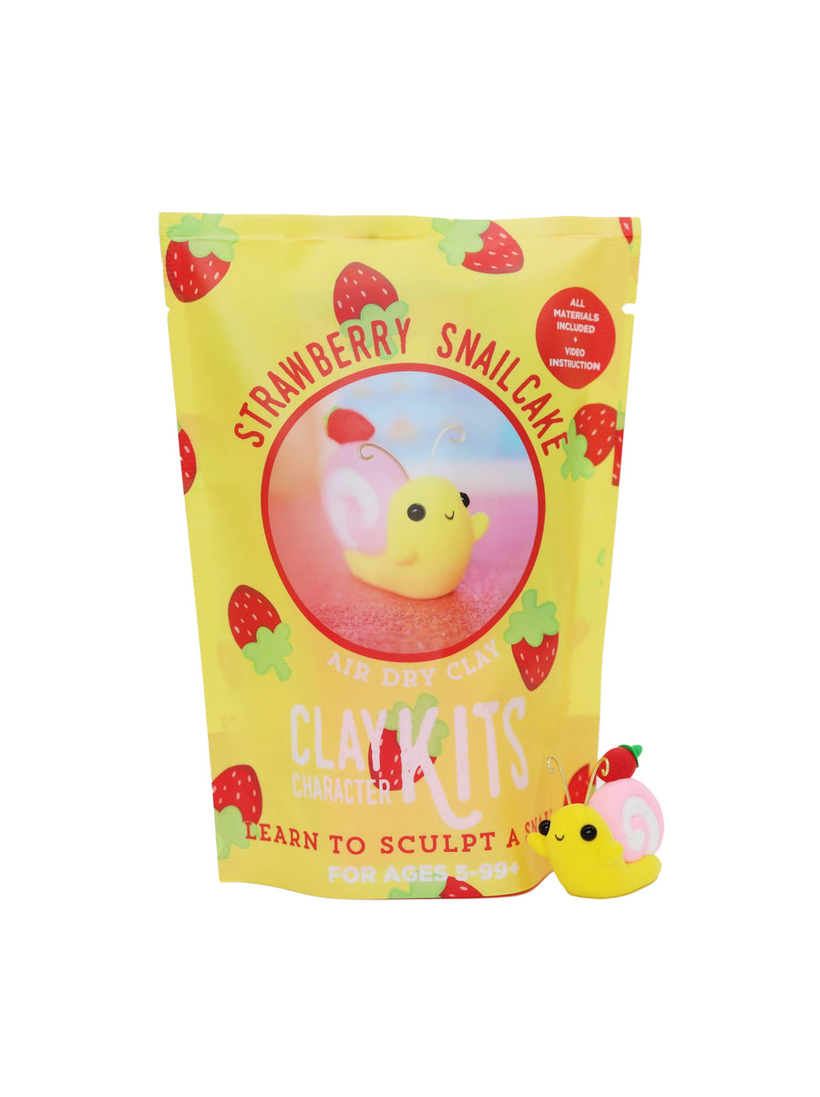 The Make Station | DIY Clay Kits - Strawberry Snailcake DIY Clay Kit | Arts & Craft Kit